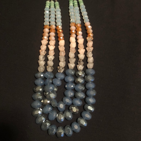 Ann Taylor LOFT Necklace multicolored stones - Picture 3 of 6